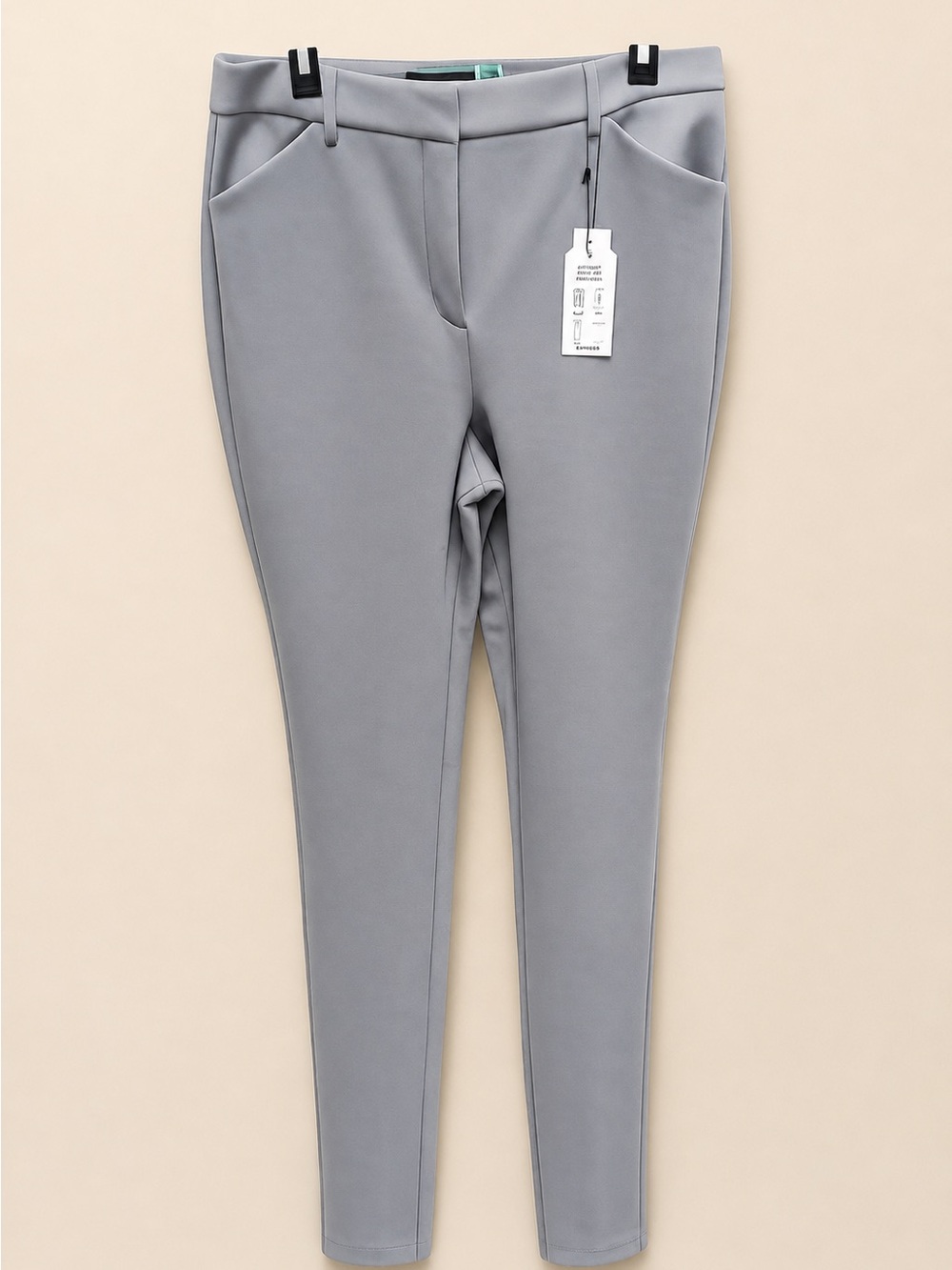Express Ponte Skinny Pants - Light Gray